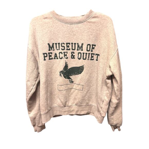 Museum of Piece & Quiet P.e. Crew Neck Sweatshirt Size S Long Sleeves Cotton - Picture 1 of 6